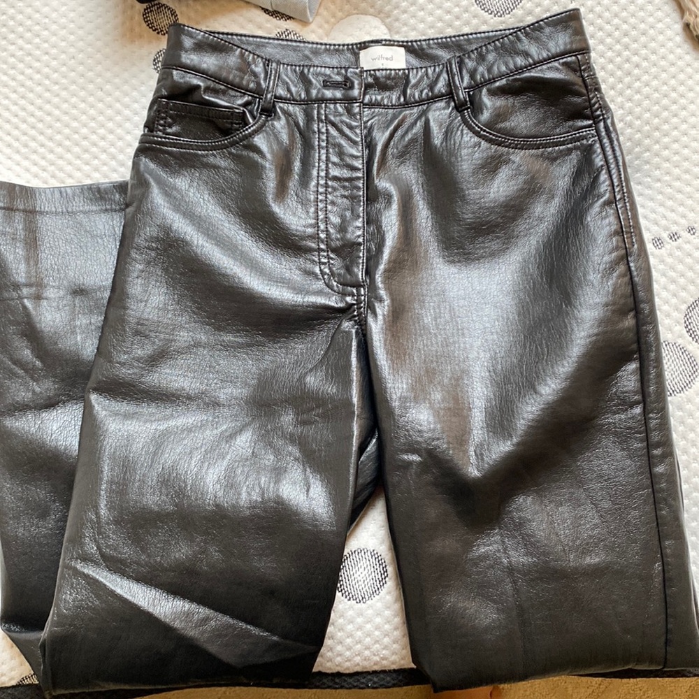 ARITZIA MELINA LEATHER PANT S 6